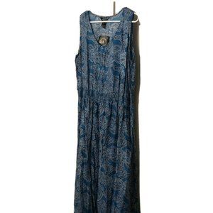 NWT WOMENS MAXI DRESS SZ 1X TURQUOISE